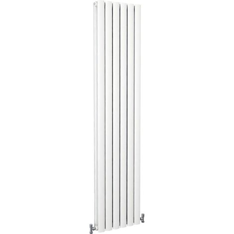 SKY Bathroom Oval Column Radiator Vertical 1600x354mm Double White