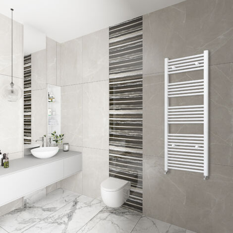 SKY Bathroom Straight Heated Towel Rail Radiator 1500x550mm White