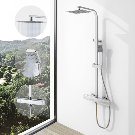 SKY Bathroom Thermostatic Mixer Chrome effect Wall-mounted Shower