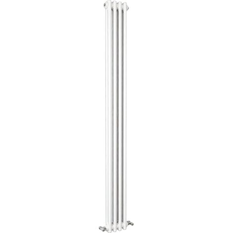 SKY Bathroom Traditional Cast Iron Style Radiator 2 Column White 1800x200mm