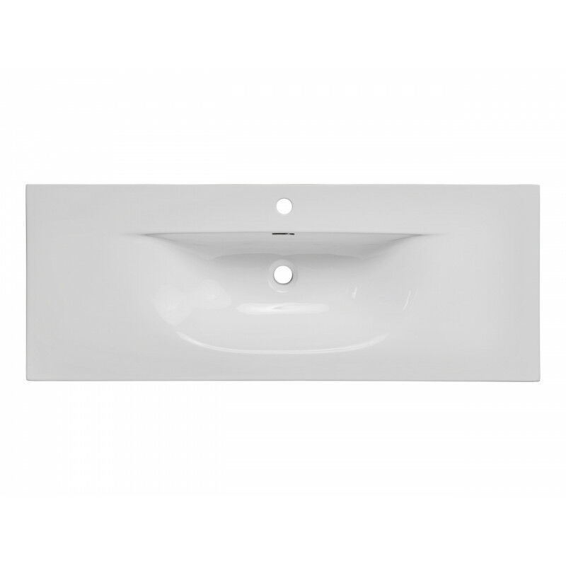 Comad - Vasque en céramique à encastrer - Blanc - l 121 x p 46 x h 17 cm - Livraison gratuite