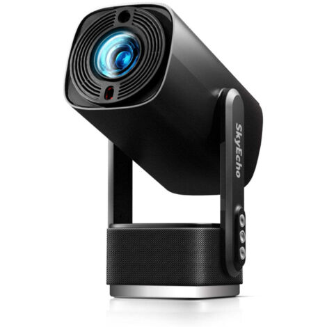 SkyEcho FreeONE-Pro Meilleur vidéoprojecteur - 1080P 350 ANSI Poids 0.8kg Android - Noir