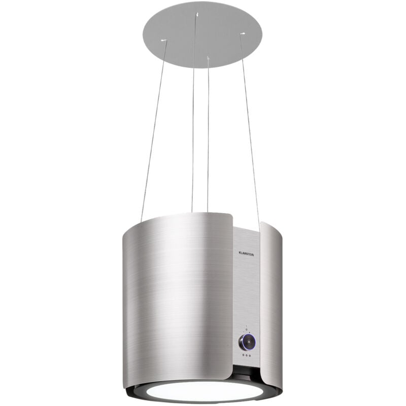 Klarstein - Skyfall Smart hotte pour îlot de cuisine Ø45 cm Recirculation de l'air 402 m³/h led