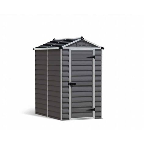 Skylight Shed 4 x 6 Dark - Polycarbonate - L176.8 x W120.7 x H203.5 cm - Dark Grey