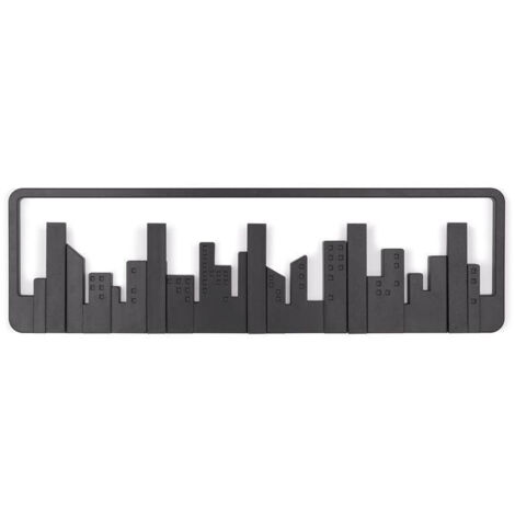 SkyLine PERCHA NEGRA PARA ROPA para el recibidor