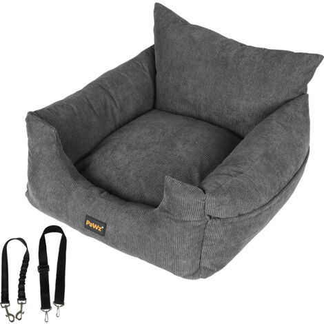 Skylos Pet Car Booster Seat Dog Protector Portable Bed Removable Dark Grey M