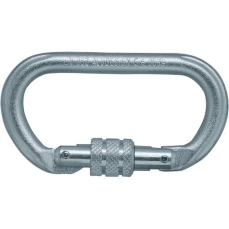 SKYLOTEC Karabiner,oval,m. Schraub sich.,Stahl,EN 362, 22 kN