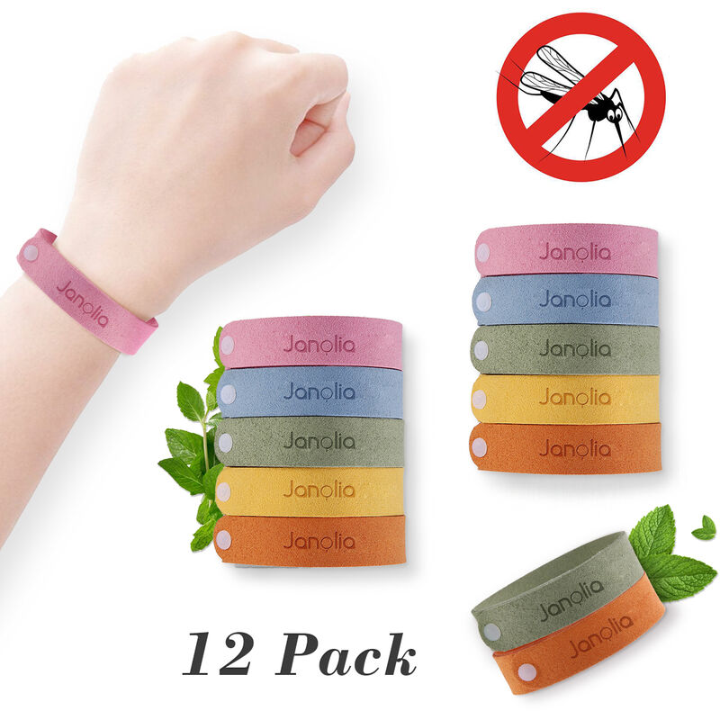 

Skymore 12PCS Pulsera repelente de mosquitos para niños adultos ajustable Anti-Mosquito Mohoo