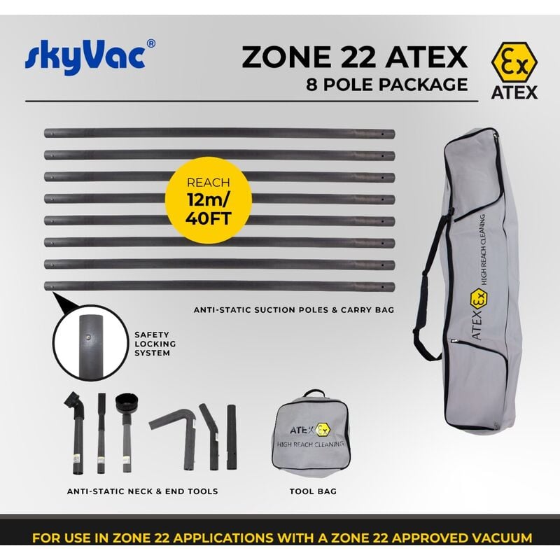 Atex 8 Pole Safety Locking Set with atex Safety Locking End Tools - Skyvac