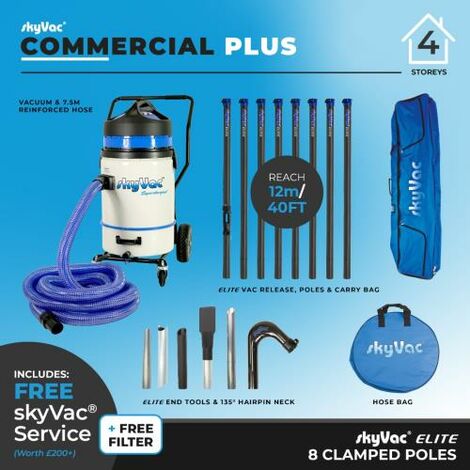 SKYVAC Commercial 75 Plus with 8 Poles