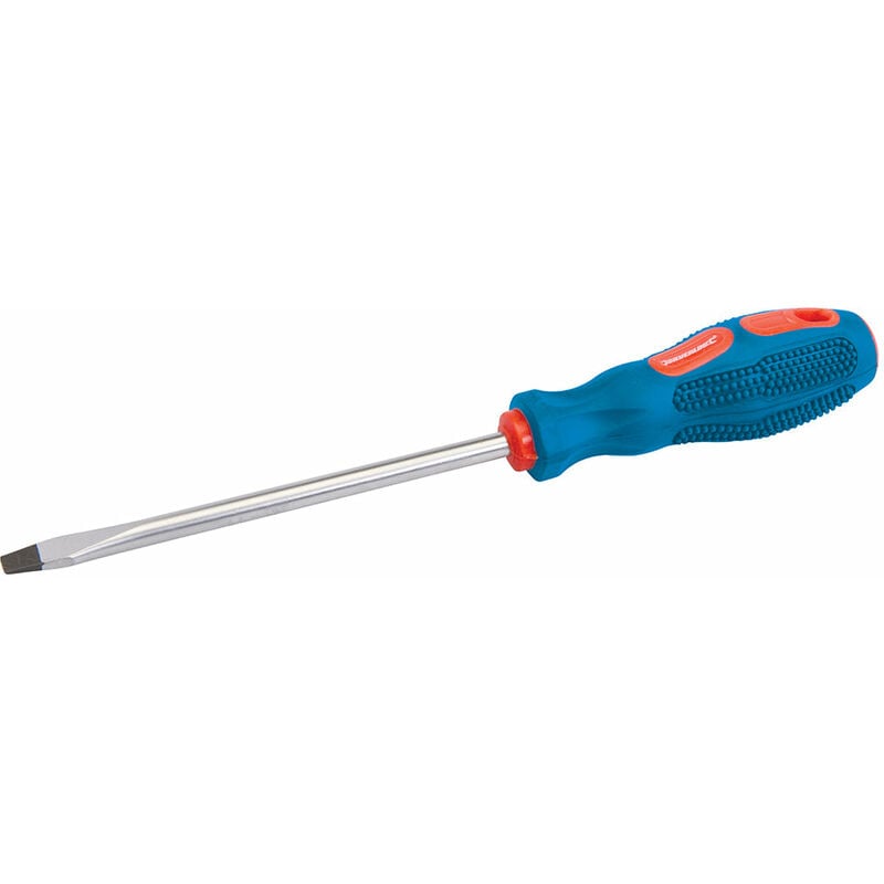 SL6 x 100mm Slotted Screwdriver Soft Grip Handle & Hard Steel Flared Flat Driver