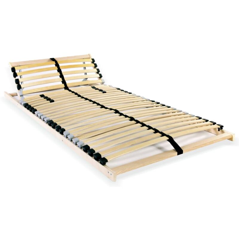 Slatted Bed Base without Mattress with 28 Slats 7 Zones 80x200 cm Vidaxl