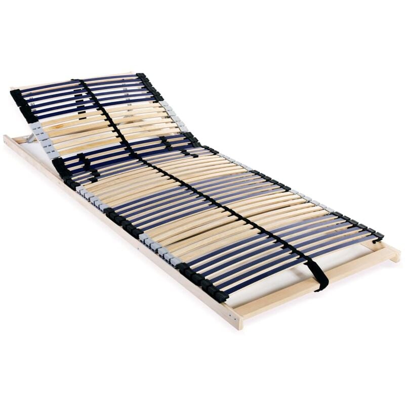 Slatted Bed Base without Mattress with 42 Slats 7 Zones 80x200 cm Vidaxl