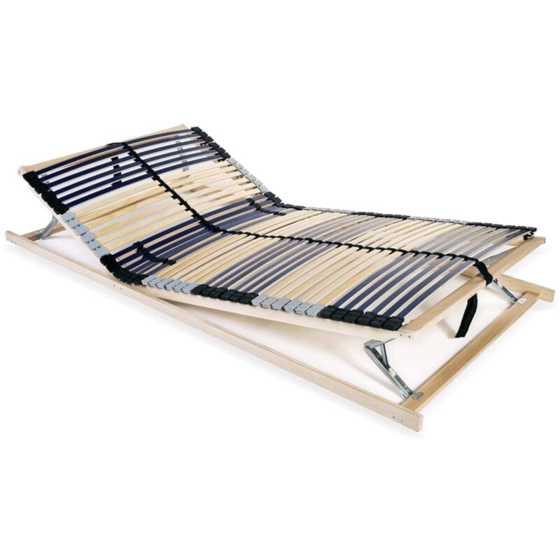 Slatted Bed Base without Mattress with 42 Slats 7 Zones 120x200 cm Vidaxl