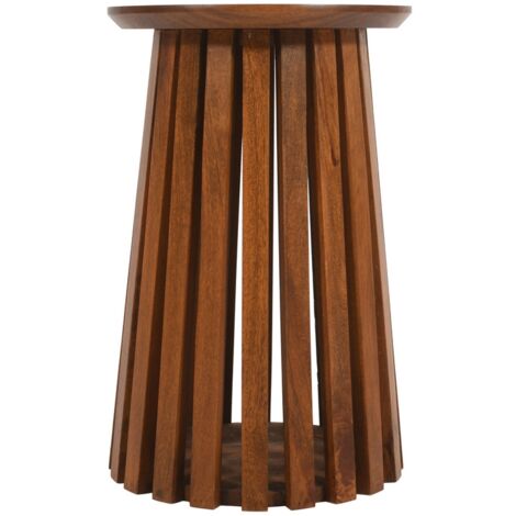 Slatted Side Table - Mango Wood - L35 x W35 x H55 cm