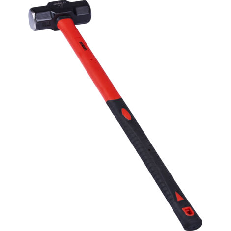 Sledge Hammer 2.7kg 6lb Fibreglass Handle Club Lump Hammer Rubber Grip A2150