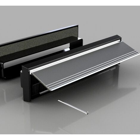 Sleeved LetterBox Internal & External Aluminium Plate Cover Set Twin Brush Seal