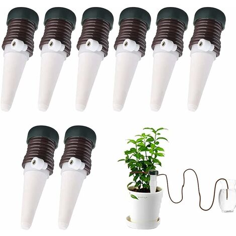 SL.GT Automatic Plant Lot de 8 irrigations automatiques pour plantes d'intérieur et d'extérieur en céramique,80CM