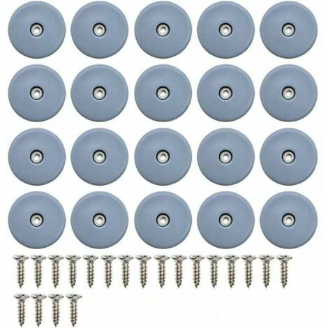 SL.GT Patins de Meubles Ronds en Téflon,avec Vis 20 Pièces Patins en Téflon pour Meubles Patin Chaise à Clouer Patin Glisseur en Téflon,22MM