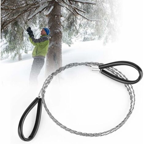 SL.GT Scie à Fil d'acier Outil de Survie de Camping de Voyage d'urgence en Plein Air,75CM