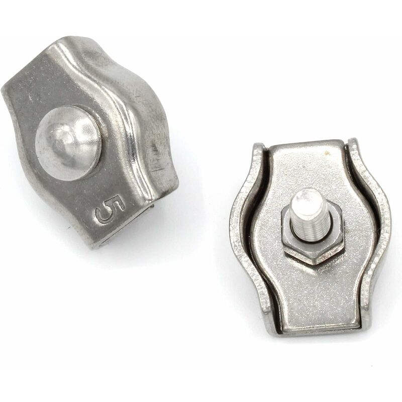 Sl.gt Serre-câble simplex en acier inoxydable de 4 mm [10 pièces],acier inoxydable 304