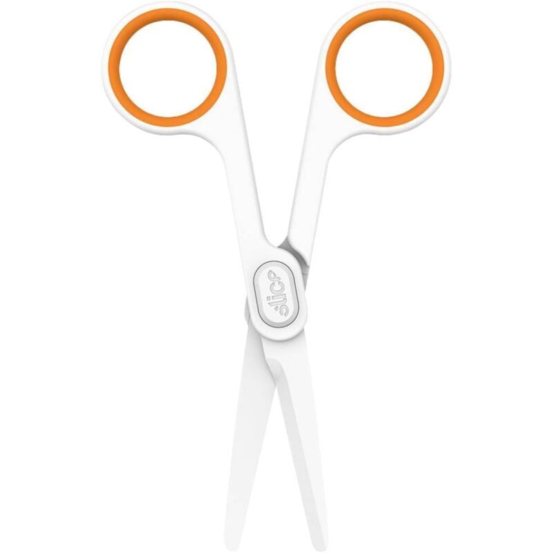 10544 Ciseaux universels gauchers, droitiers 141 mm blanc, orange - Slice