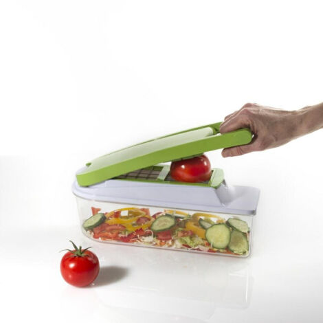 SLICER Rebanadora de plástico verde y metal