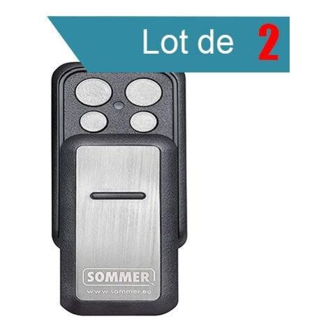 SLIDER PLUS S10305 Télécommande 4 canaux SOMMER Pack de 2