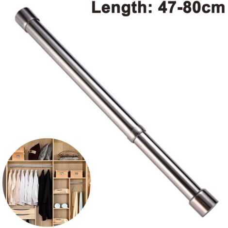 HIASDFLS Sliding clothes rail closet stainless steel clothes rail, wardrobe tube for wardrobe, shower, balcony