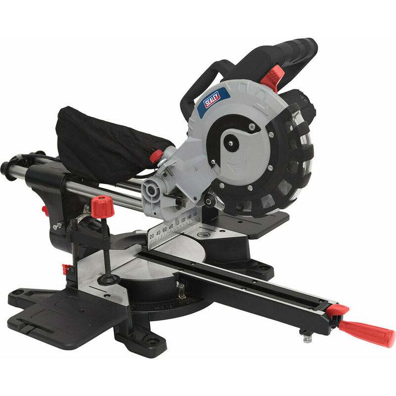Loops - Sliding Compound Mitre Saw with 216mm 24 Tooth tct Blade - 1450W Motor