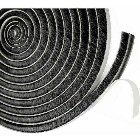 Sliding Door Brush Seal 9mm(W) x 23mm(D) x 6m(L) Window Seal for Door Soundproofing Insulation Blind (Grey)