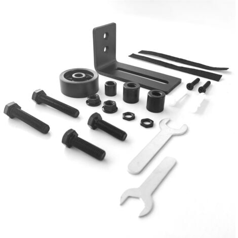 Sliding Door Floor Guide, 8-in-1 Barn Door Floor Guide, Adjustable Roller Floor Guide for Sliding Doors