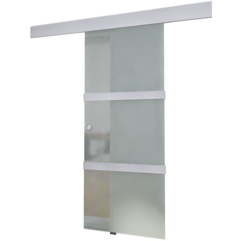 Sliding Door Glass And Aluminium 178 Cm Silver