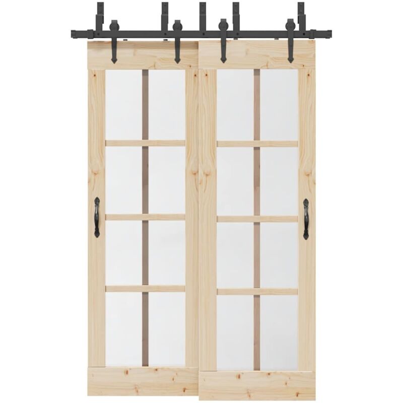 Vidaxl - Sliding Door Hardware Kit 152,5 cm Steel Black