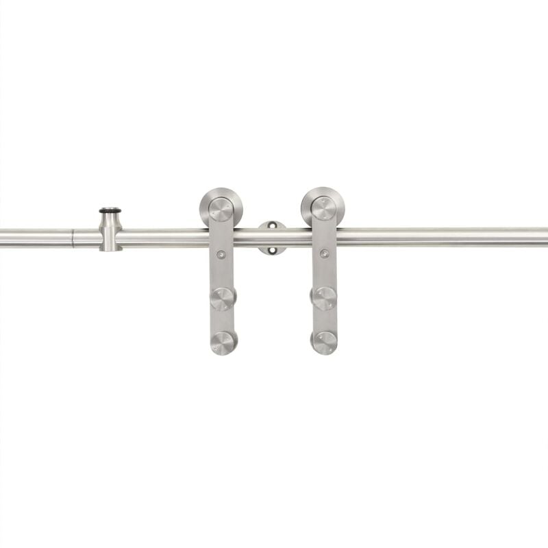 Vidaxl - Sliding Door Hardware Kit 183 cm Stainless Steel Silver