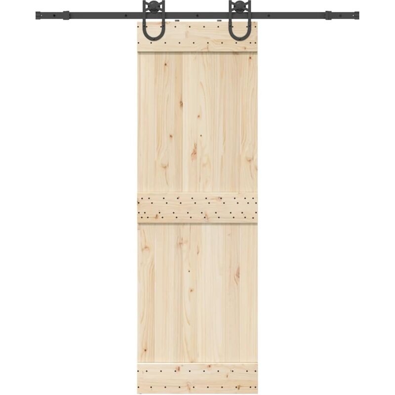 Sliding Door Hardware Kit 183 cm Steel Black Vidaxl