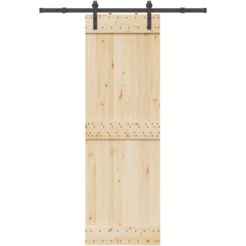 Sliding Door Hardware Kit 152.5 Cm Steel Black Vidaxl