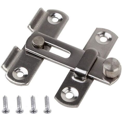 Sliding Door Latch, Stainless Steel Door Lock with Screws, Security Door Latches for Windows, Garden and Doors