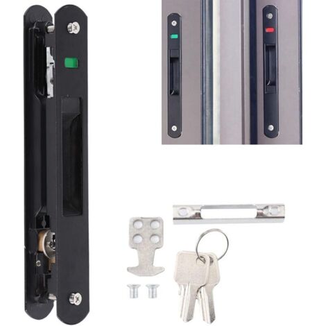 Sliding Door Lock, Door Bolt, Sliding Bay Window Lock, Window Hook, Single/Double-Sided Locking Bolt for Movable Doors