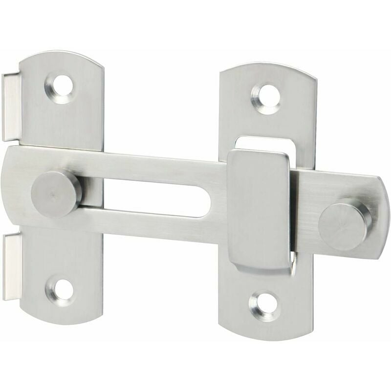 Sliding Door Lock Door Lock Toggle Latch Buckle Lock Bolt with Screw for Door, Window, Closet and Garden, Brushed Stainless Steel Finish, EMS9001