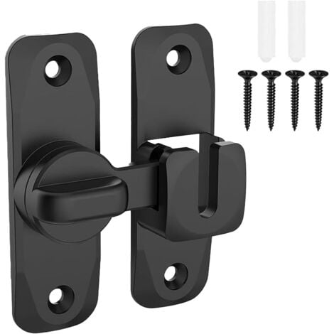 Sliding Door Lock Interior Door Latch,90°Tilt Door Hook Latch,Anti-theft Hasp Buckle Lock Door Locks(90/180 Degree)