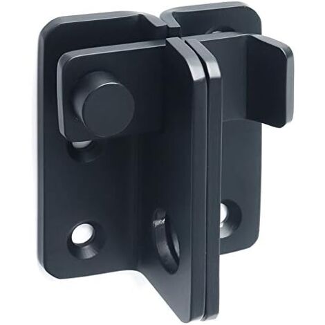 Sliding Door Lock Padlock Hasp Door Lock Latch Buckle Lock Anti-Theft Hook, Matte Black Finish Stainless Steel, EMS3005-B