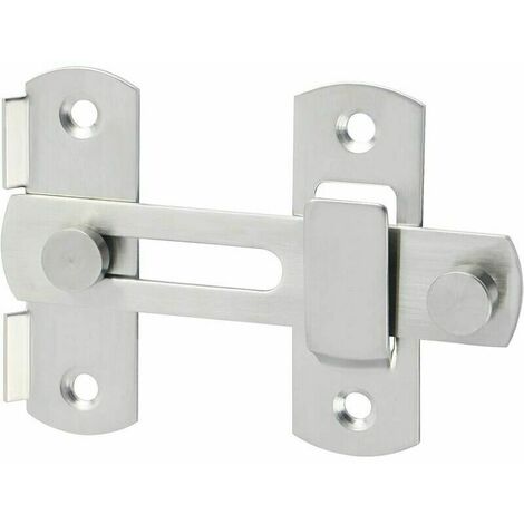 Sliding door lock with screws for door, window, closet and garden, brushed stainless steel finish, EMS9001