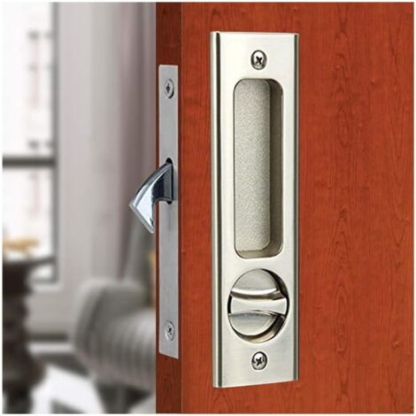 Sliding Door Mortise Lock Invisible Handle Recessed Handle Interior Latch Wooden Furniture Door Lock