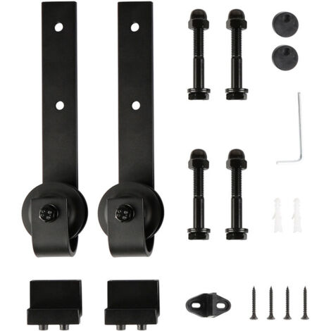 Sliding Door Roller, Accessories for Sliding Doors, Black (Roulette kit only)