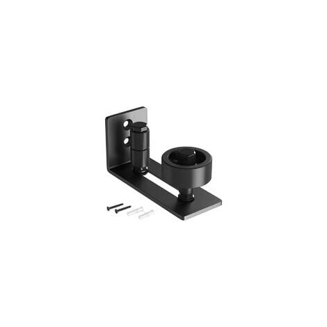 Sliding Door Track - Sliding Barn Door Floor Guide for Bottom Adjustable Roller - Flush Design Bottom Flat Barn Door Floor Guide (Black)