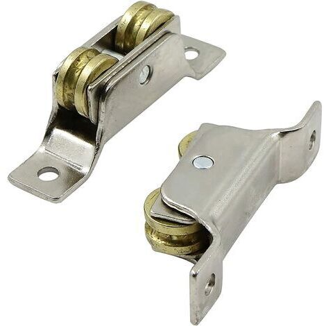 Sliding Door Wheels Two Wheels - Iron Casters, Fixed Gate Roller Groove Support Wheel U-Groove, Rolling For Sliding Door Track Glass Roller 2pcs