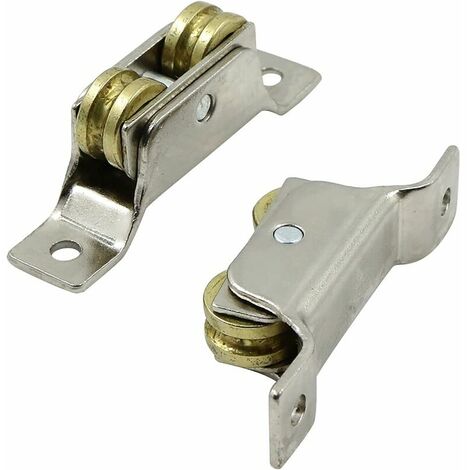 Sliding Door Wheels Two Wheels - Iron Casters, Fixed Groove Gate Roller Support U-Groove Wheel, Rolling for Track Sliding Door Glass Roller 2pcs