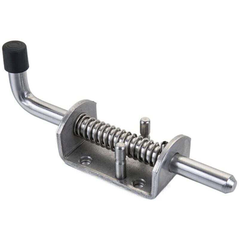 Sliding spring latch for barrel and trailer – T-304 stainless steel – 165mm locking pin – Screw mounting – M10-128xH22