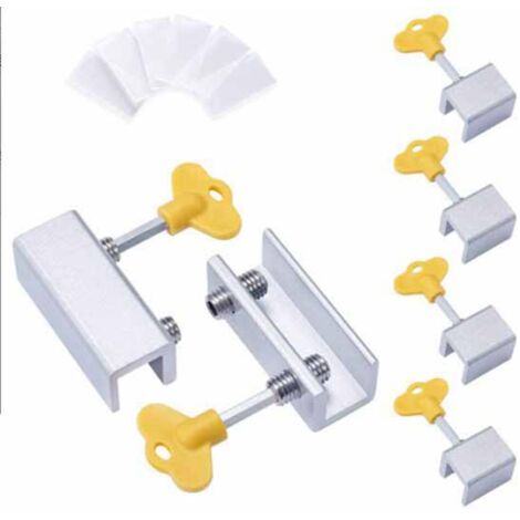 Sliding Window Locks Aluminum Alloy Window Security Safety Locks with Key for House Office